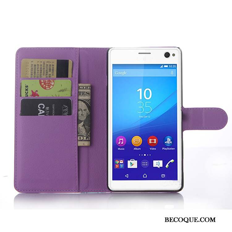 Sony Xperia C4 Protection Coque De Téléphone Bleu Clair Étui En Cuir Portefeuille Téléphone Portable