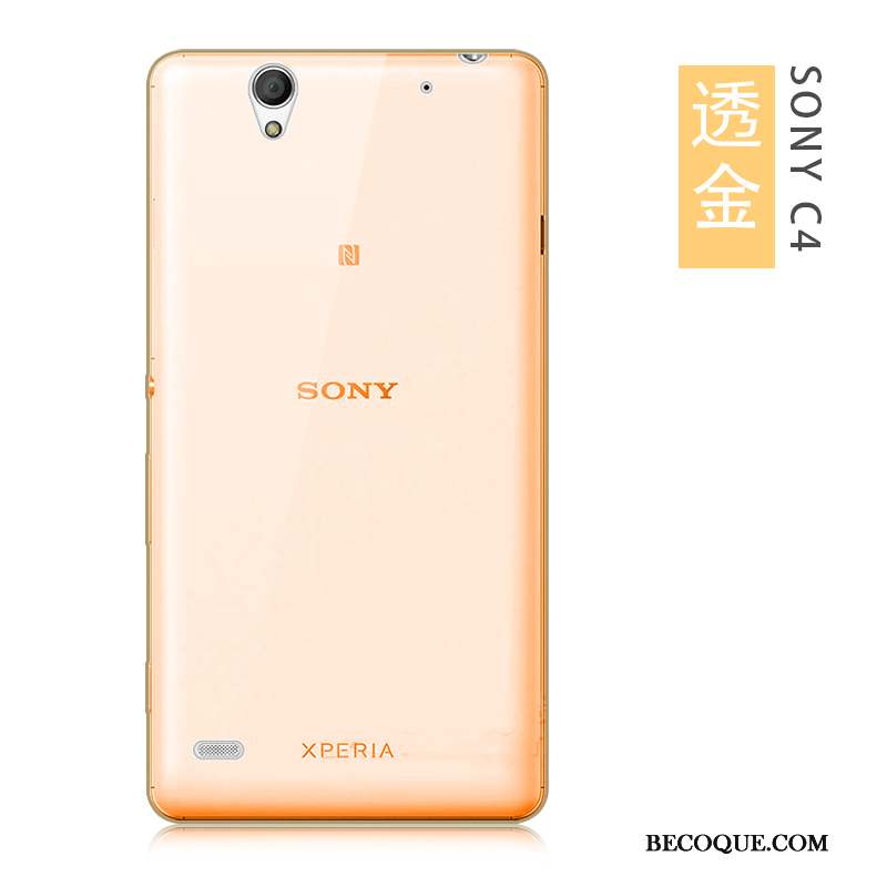 Sony Xperia C4 Très Mince Silicone Téléphone Portable Coque De Téléphone Argent