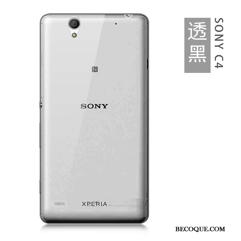 Sony Xperia C4 Très Mince Silicone Téléphone Portable Coque De Téléphone Argent