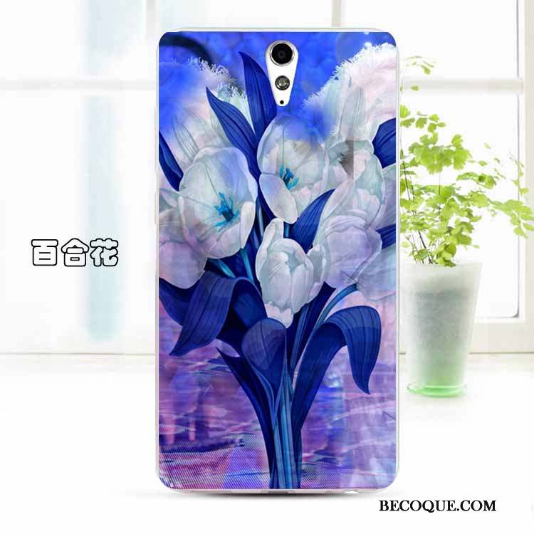 Sony Xperia C5 Ultra Dual Violet Étui Coque De Téléphone Fluide Doux Silicone