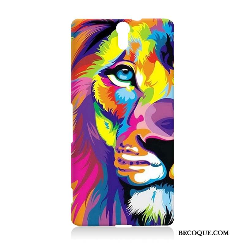Sony Xperia C5 Ultra Dual Étui Difficile Violet Coque Dessin Animé Incassable