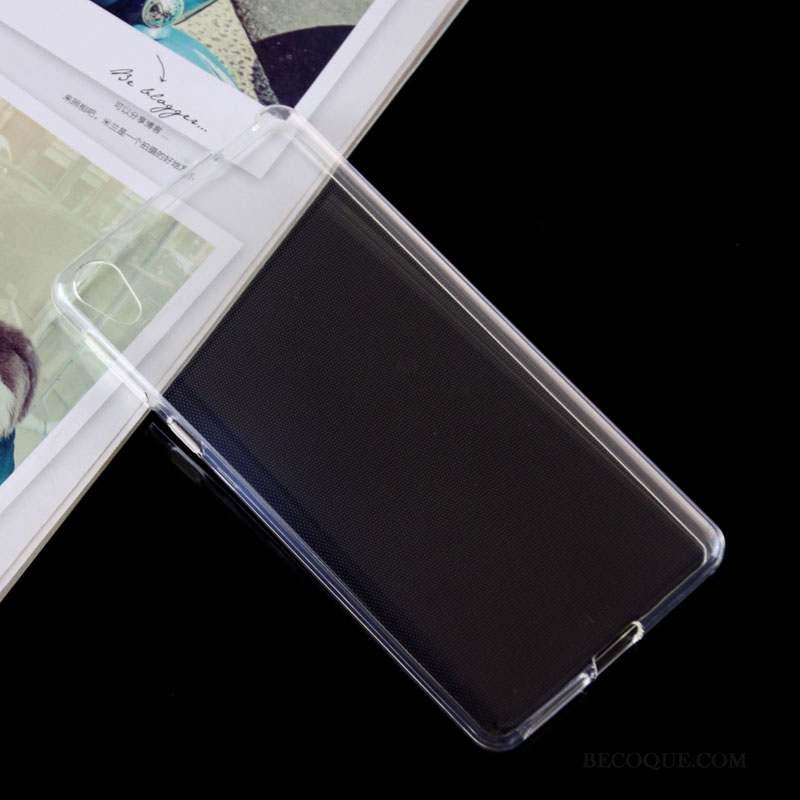 Sony Xperia E5 Coque De Téléphone Étui Fluide Doux Bleu Transparent Protection