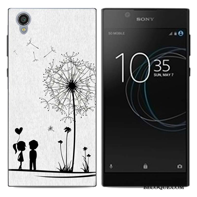 Sony Xperia L1 Coque Fluide Doux Très Mince Bleu Téléphone Portable Étui Dessin Animé