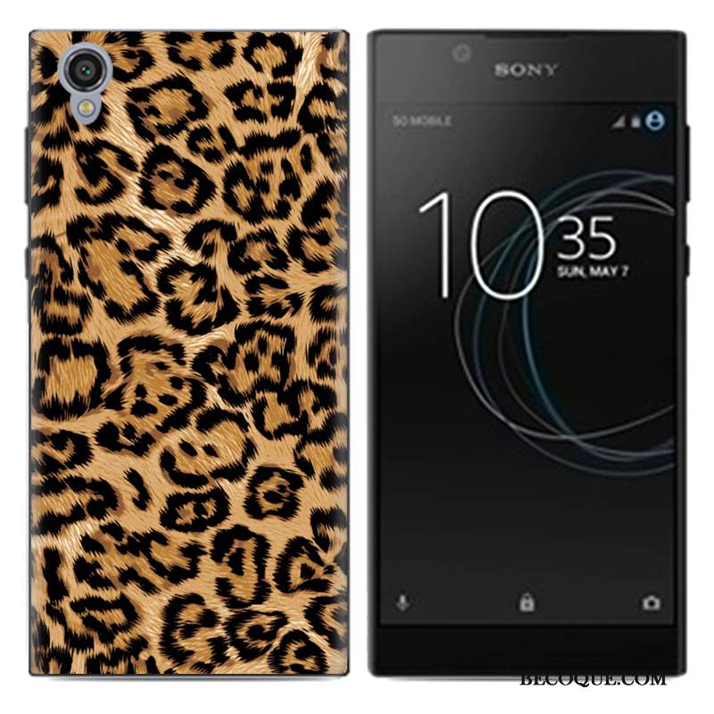 Sony Xperia L1 Coque Fluide Doux Très Mince Bleu Téléphone Portable Étui Dessin Animé