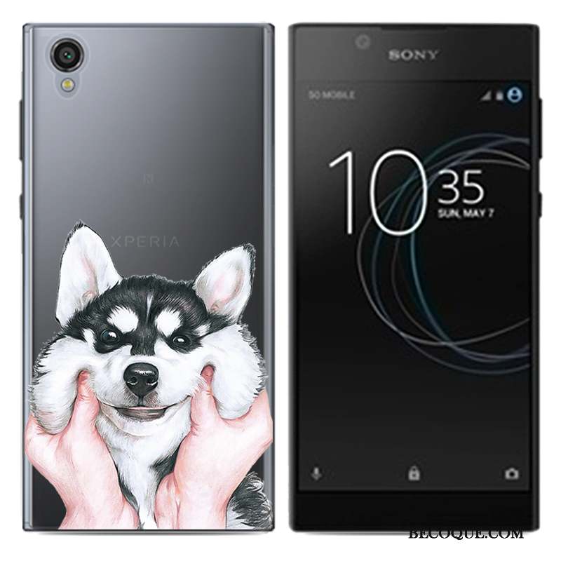 Sony Xperia L1 Coque Fluide Doux Très Mince Bleu Téléphone Portable Étui Dessin Animé