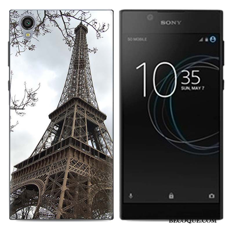 Sony Xperia L1 Coque Fluide Doux Très Mince Bleu Téléphone Portable Étui Dessin Animé