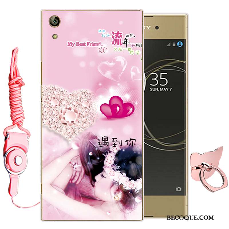 Sony Xperia L1 Protection Silicone Rose Dessin Animé Fluide Doux Coque