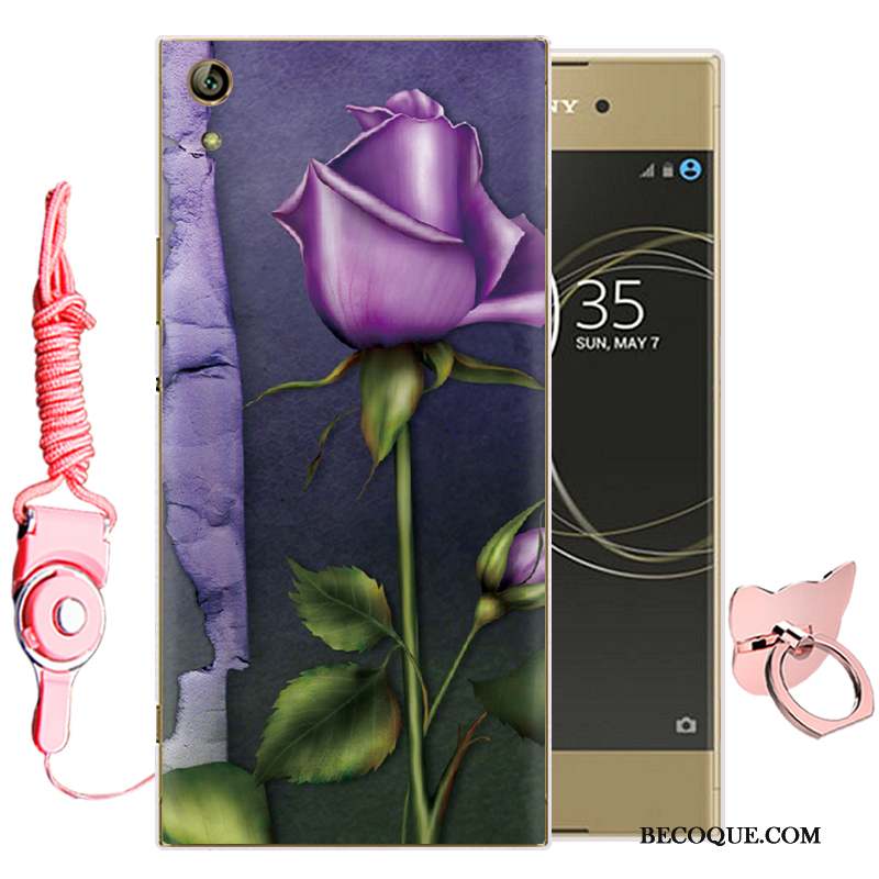 Sony Xperia L1 Protection Silicone Rose Dessin Animé Fluide Doux Coque