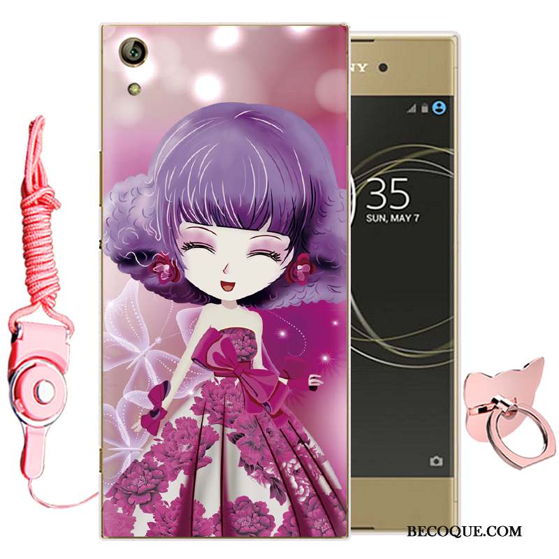 Sony Xperia L1 Protection Silicone Rose Dessin Animé Fluide Doux Coque