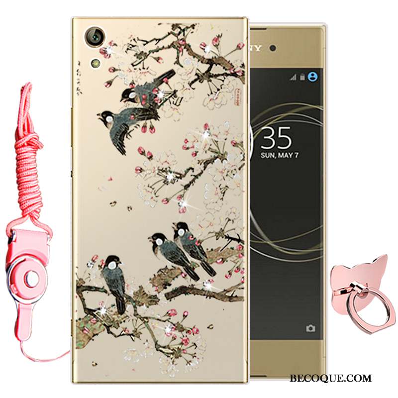 Sony Xperia L1 Protection Silicone Rose Dessin Animé Fluide Doux Coque