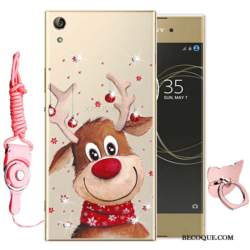 Sony Xperia L1 Protection Silicone Rose Dessin Animé Fluide Doux Coque