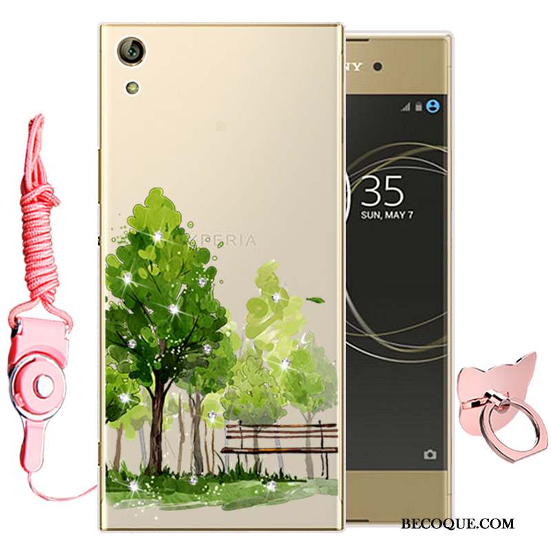 Sony Xperia L1 Protection Silicone Rose Dessin Animé Fluide Doux Coque