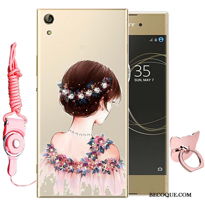 Sony Xperia L1 Protection Silicone Rose Dessin Animé Fluide Doux Coque