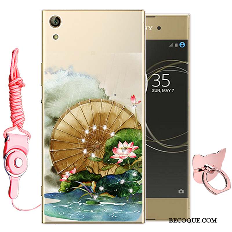 Sony Xperia L1 Protection Silicone Rose Dessin Animé Fluide Doux Coque