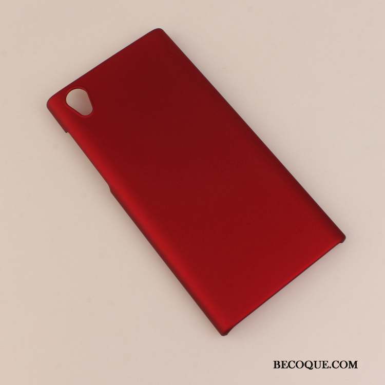 Sony Xperia L1 Simple Coque De Téléphone Rouge Téléphone Portable Difficile Délavé En Daim