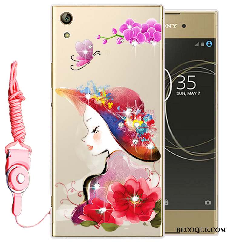 Sony Xperia L1 Strass Silicone Fluide Doux Transparent Protection Coque