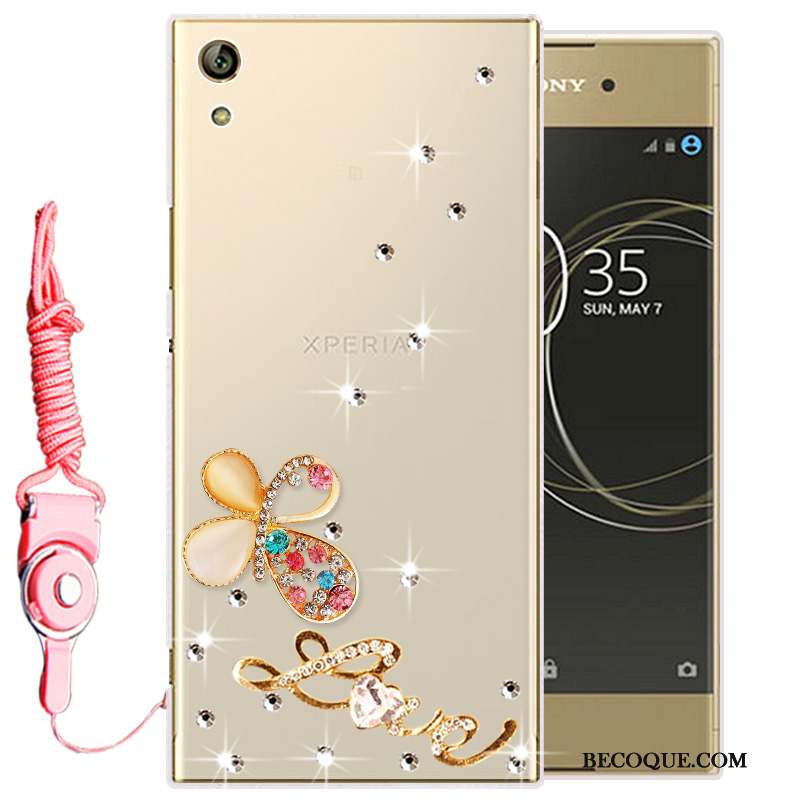 Sony Xperia L1 Strass Silicone Fluide Doux Transparent Protection Coque