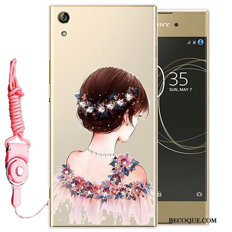 Sony Xperia L1 Strass Silicone Fluide Doux Transparent Protection Coque