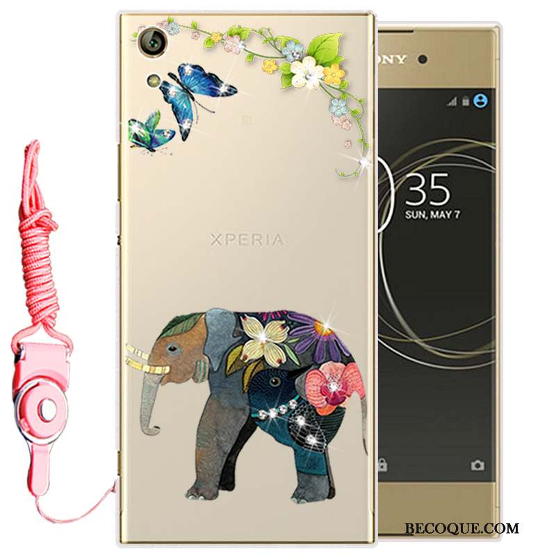 Sony Xperia L1 Strass Silicone Fluide Doux Transparent Protection Coque