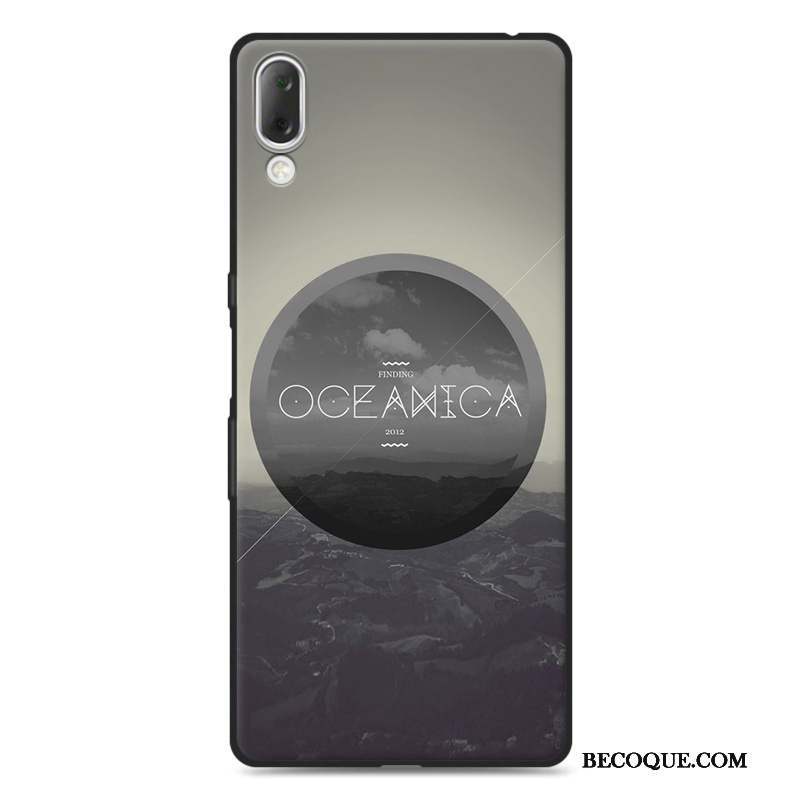 Sony Xperia L3 Dessin Animé Fluide Doux Coque De Téléphone Étui Vert Silicone