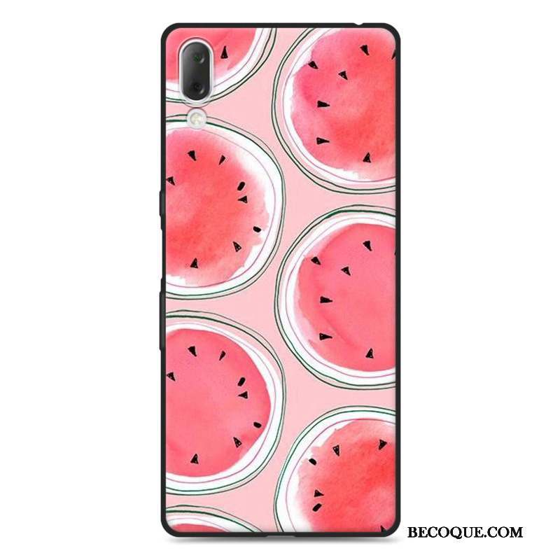 Sony Xperia L3 Dessin Animé Fluide Doux Coque De Téléphone Étui Vert Silicone