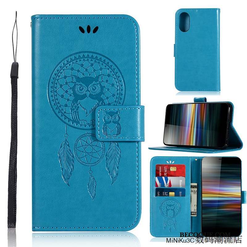 Sony Xperia L3 Housse Bleu Vent Coque De Téléphone Incassable Étui