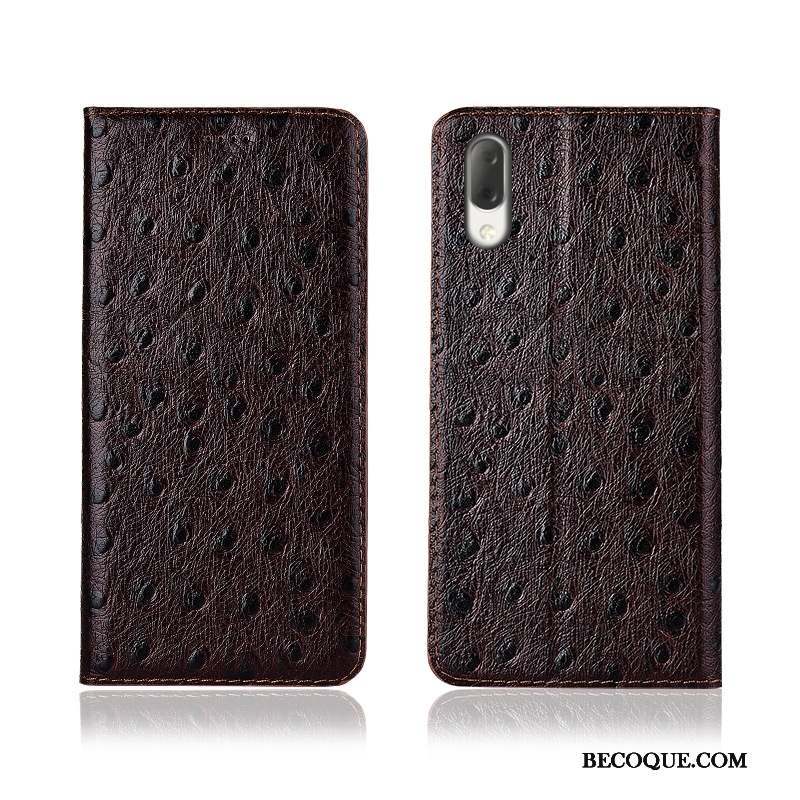 Sony Xperia L3 Étui En Cuir Protection Coque De Téléphone Fluide Doux Délavé En Daim Tout Compris