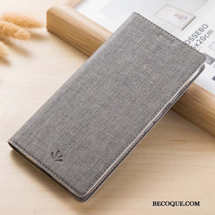 Sony Xperia L3 Étui En Cuir Protection Coque De Téléphone Housse Carte Tissu