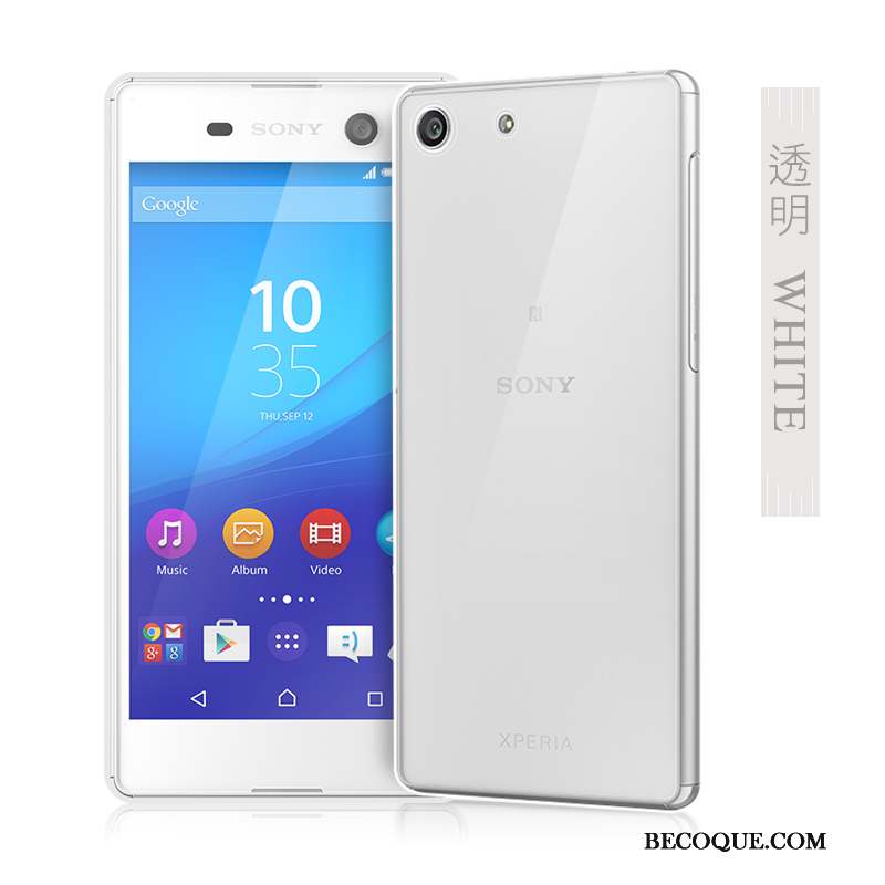 Sony Xperia M5 Dual Bleu Fluide Doux Coque De Téléphone Transparent Silicone Mince