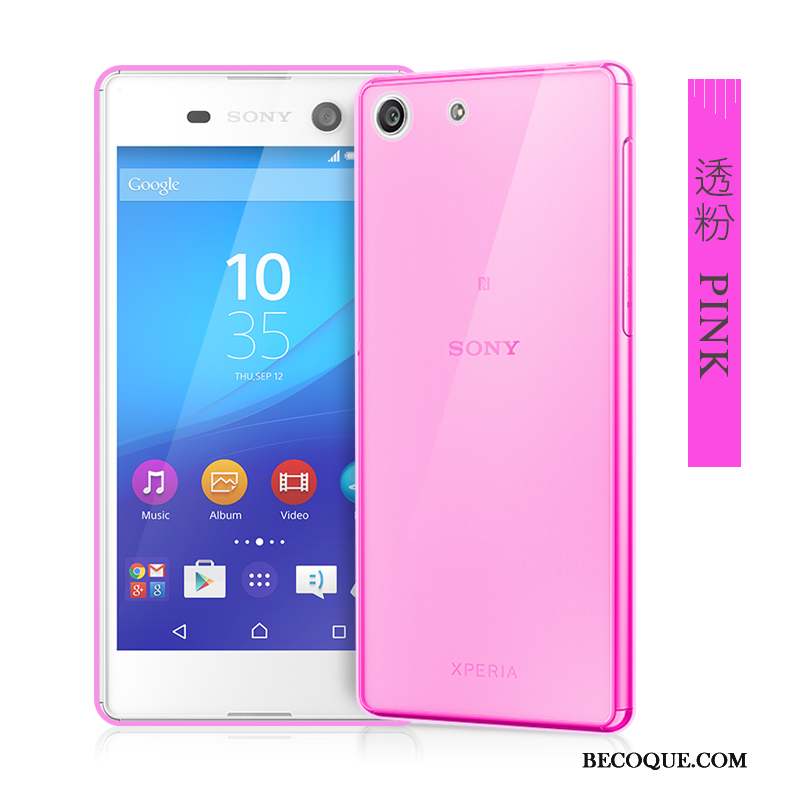 Sony Xperia M5 Dual Bleu Fluide Doux Coque De Téléphone Transparent Silicone Mince