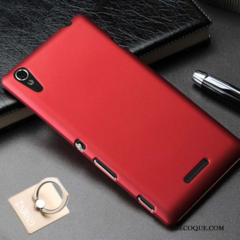 Sony Xperia T3 Délavé En Daim Difficile Rouge Étui Coque De Téléphone Protection