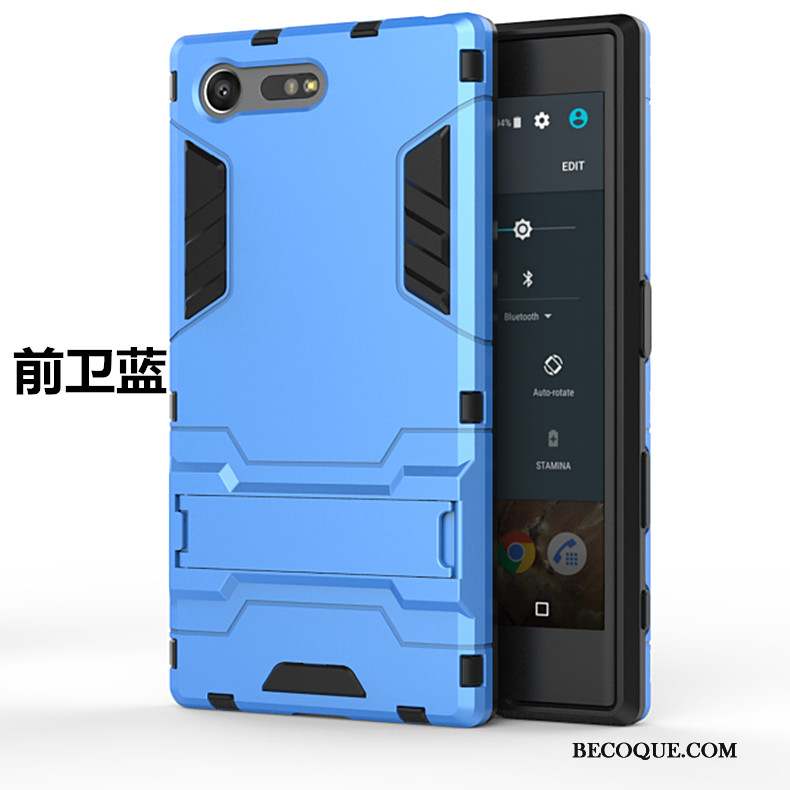 Sony Xperia X Compact Bleu Protection Étui Coque Téléphone Portable Difficile