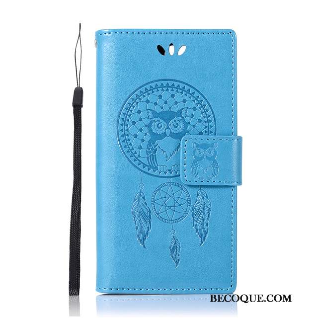 Sony Xperia X Compact Coque De Téléphone Protection Portefeuille Étui Téléphone Portable Bleu