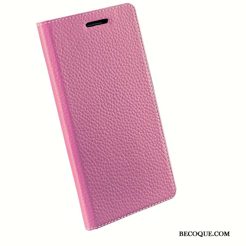 Sony Xperia X Cuir Véritable Rouge Étui En Cuir Coque De Téléphone Téléphone Portable Protection