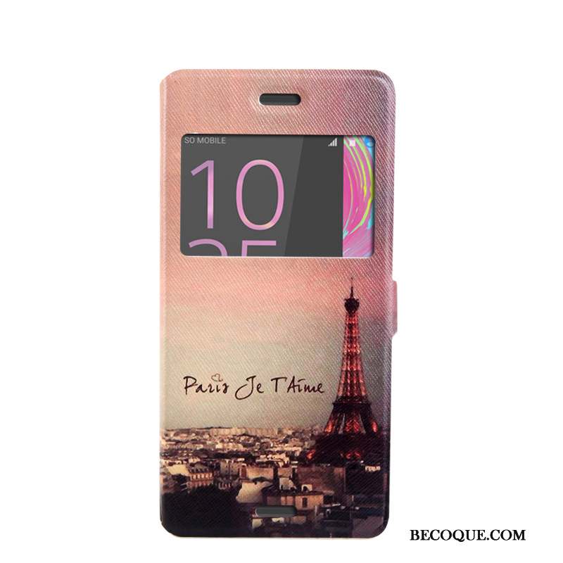 Sony Xperia X Performance Coque Fluide Doux Tendance Housse Pour Étui Ouvrir La Fenêtre