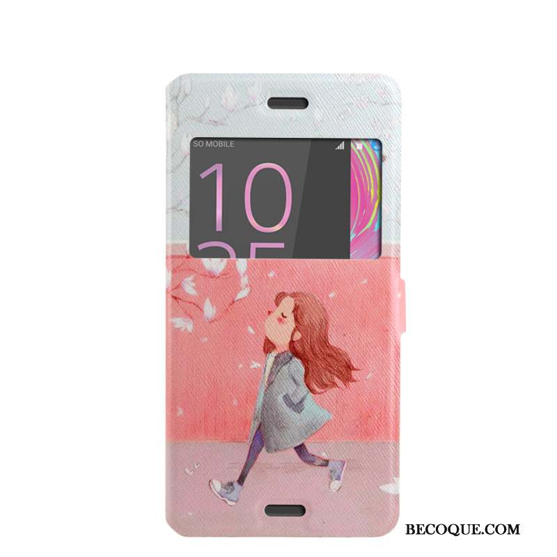 Sony Xperia X Performance Coque Fluide Doux Tendance Housse Pour Étui Ouvrir La Fenêtre