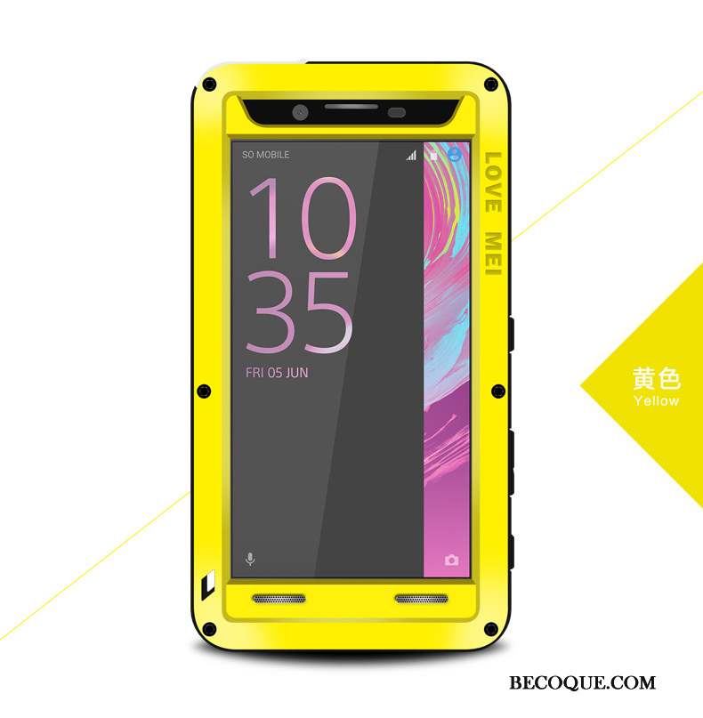 Sony Xperia X Performance Pour Trois Défenses Protection Incassable Coque De Téléphone Jaune