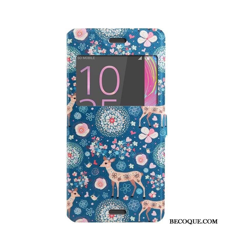 Sony Xperia X Performance Étui Coque De Téléphone Protection Bleu Peinture Tendance