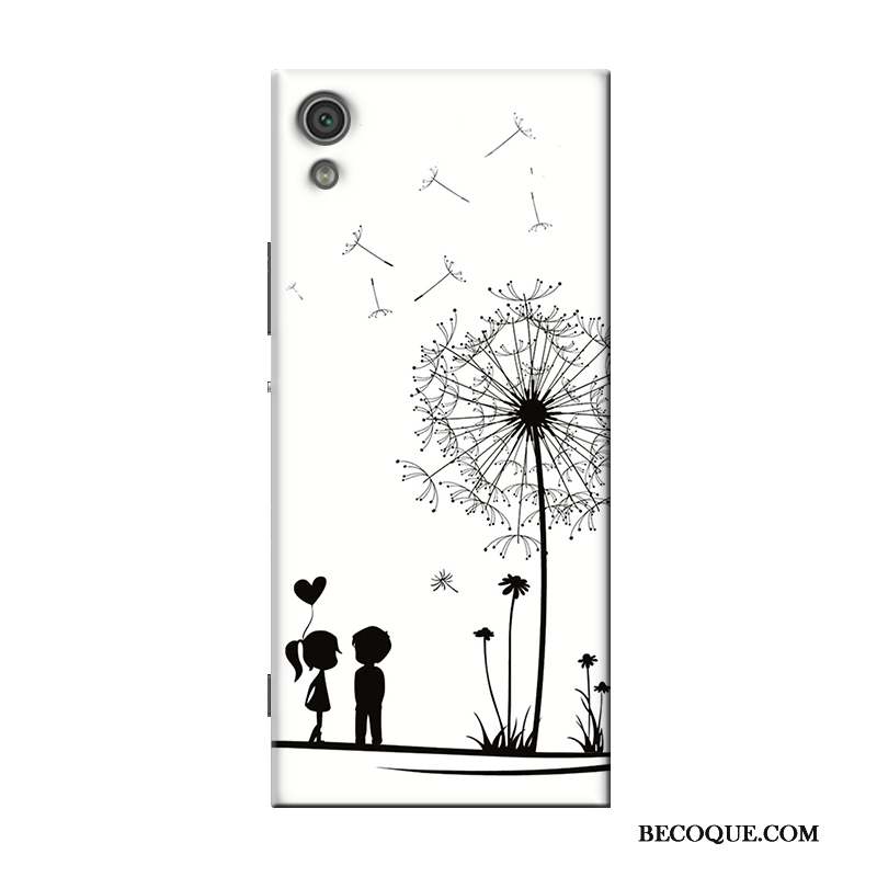 Sony Xperia X Support Coque Transparent Silicone Dessin Animé Blanc