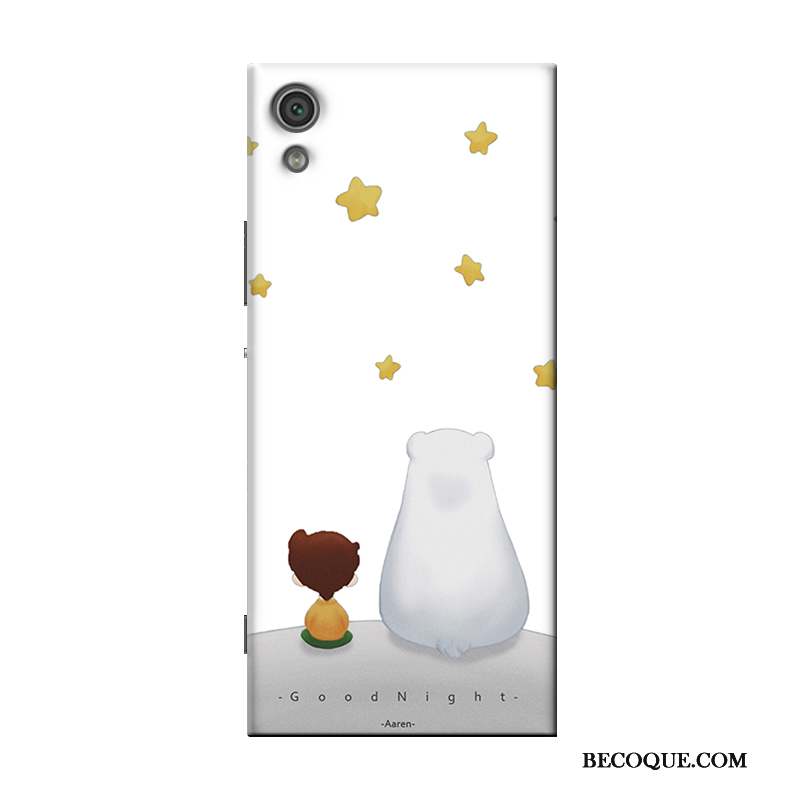 Sony Xperia X Support Coque Transparent Silicone Dessin Animé Blanc