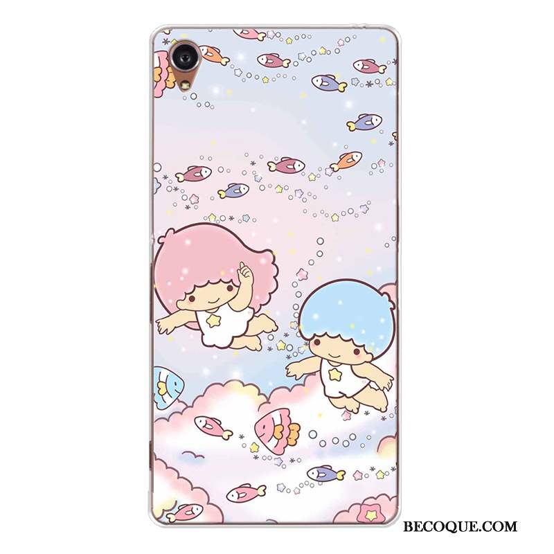 Sony Xperia Xa Coque Dessin Animé Bleu Fluide Doux Charmant Silicone Incassable