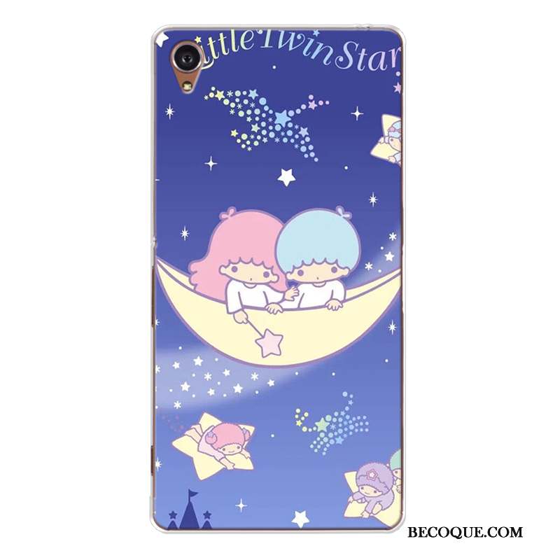 Sony Xperia Xa Coque Dessin Animé Bleu Fluide Doux Charmant Silicone Incassable