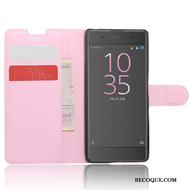 Sony Xperia Xa Rouge Téléphone Portable Étui En Cuir Coque De Téléphone Portefeuille Carte