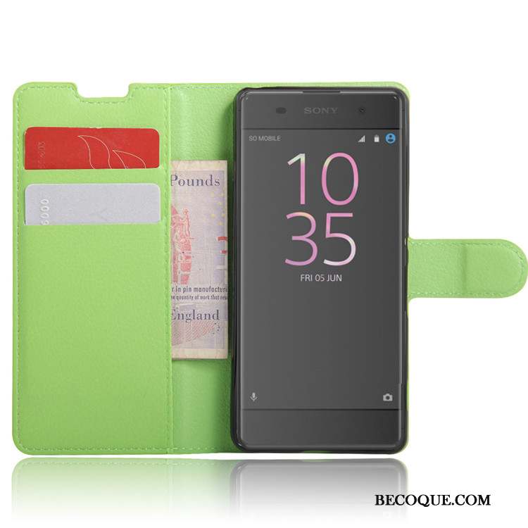 Sony Xperia Xa Rouge Téléphone Portable Étui En Cuir Coque De Téléphone Portefeuille Carte