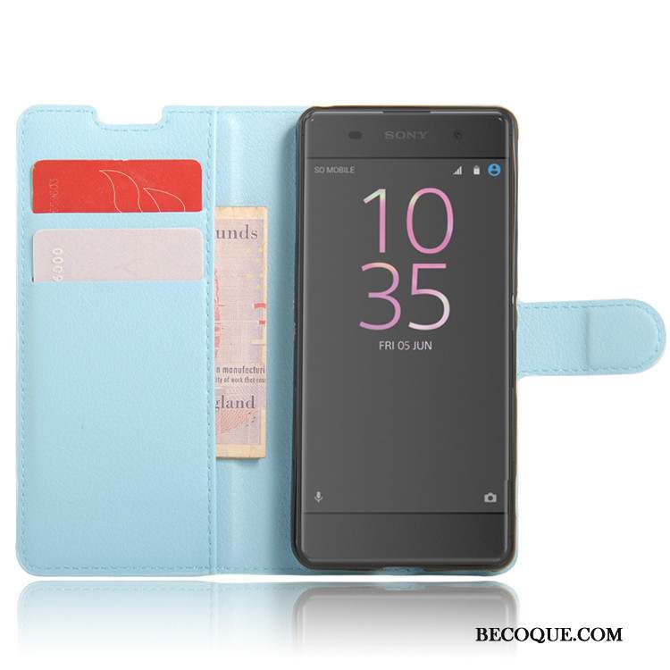 Sony Xperia Xa Rouge Téléphone Portable Étui En Cuir Coque De Téléphone Portefeuille Carte