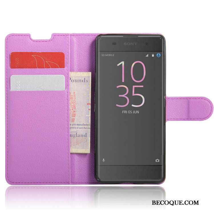 Sony Xperia Xa Rouge Téléphone Portable Étui En Cuir Coque De Téléphone Portefeuille Carte