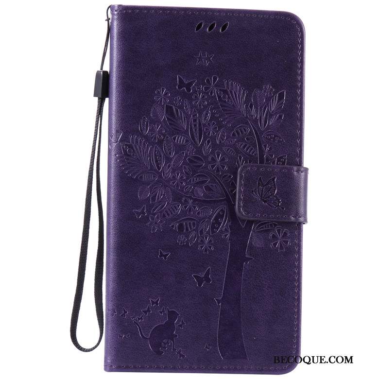 Sony Xperia Xa Ultra Coque De Téléphone Étui En Cuir Clamshell Vert Violet Incassable