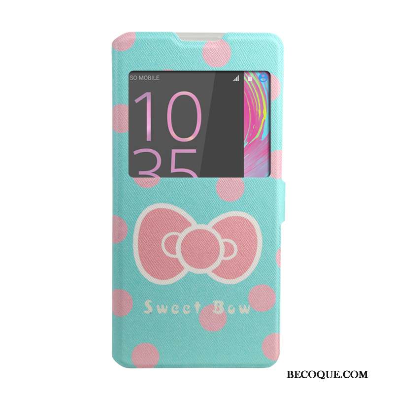 Sony Xperia Xa Ultra Coque Étui En Cuir Téléphone Portable Rose Peinture Housse Windows