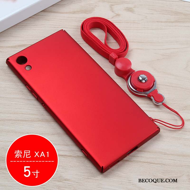 Sony Xperia Xa1 Coque De Téléphone Protection Rouge Étui Ornements Suspendus