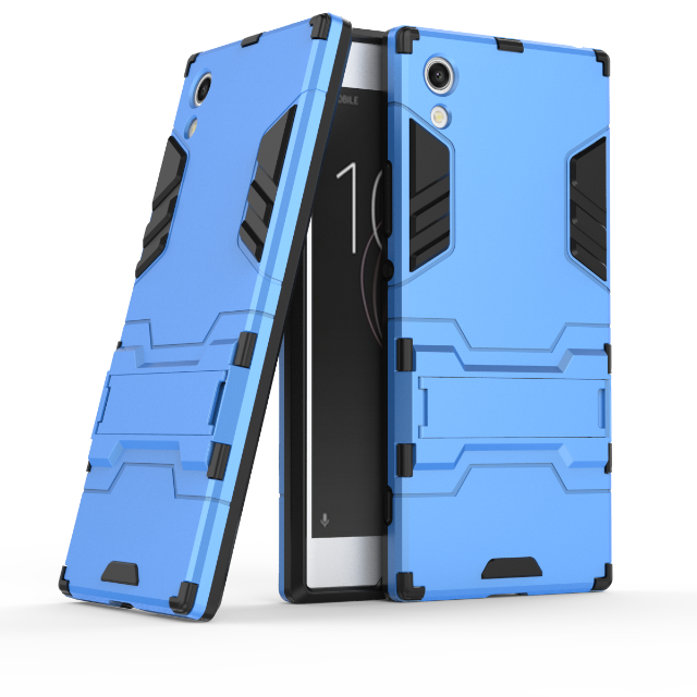 Sony Xperia Xa1 Coque De Téléphone Support Protection Bleu Tendance Étui